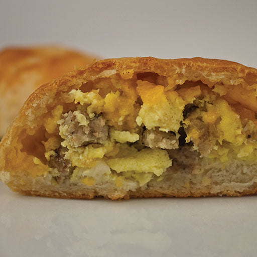 Biscuit Stuffed with Egg Sausage and Cheddar