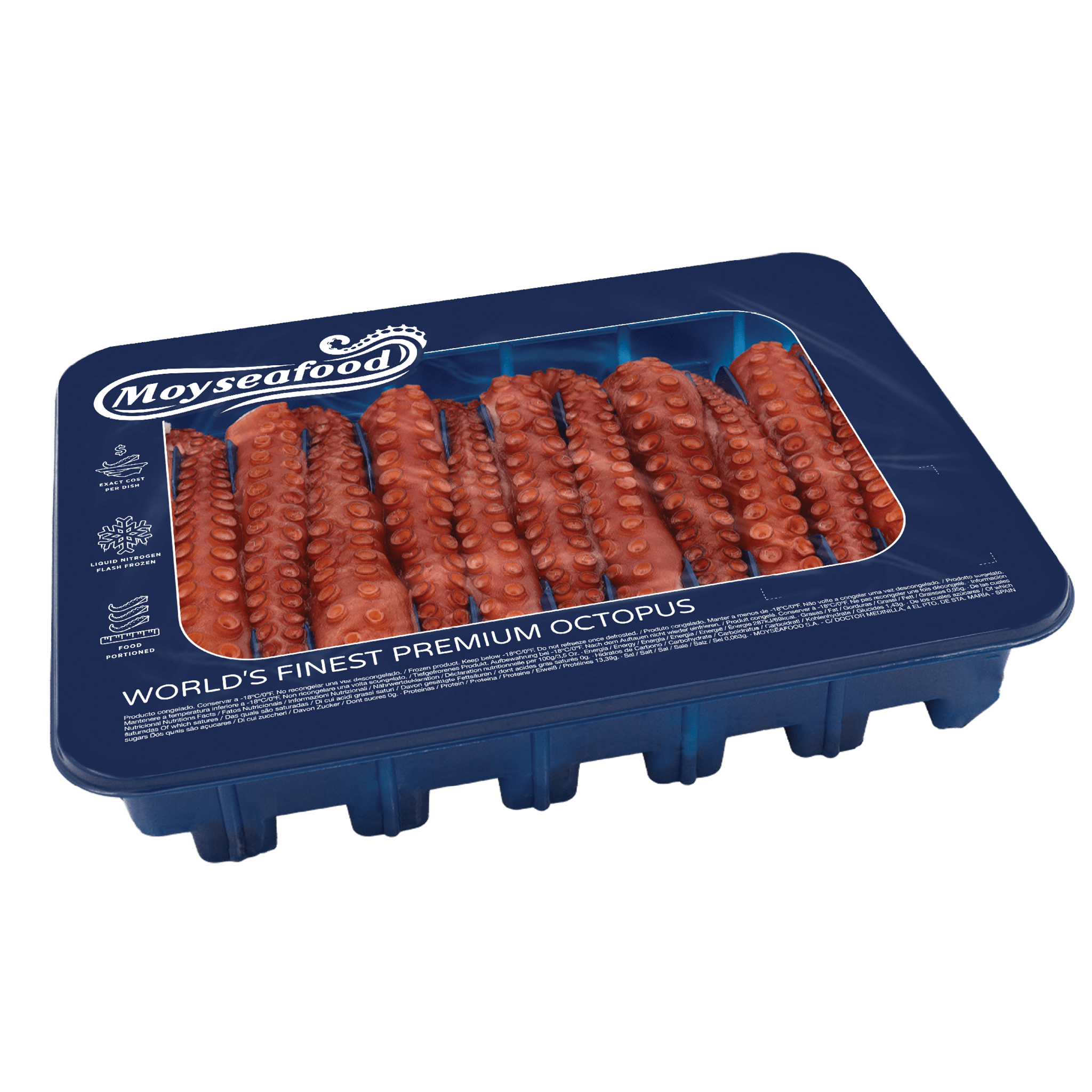 Cooked Spanish Octopus Tentacles 4-5oz (12 Tentacles/box)