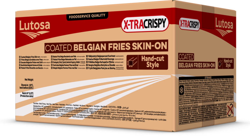 Belgian Skin On Coated Fries 2.5kg 4/cs