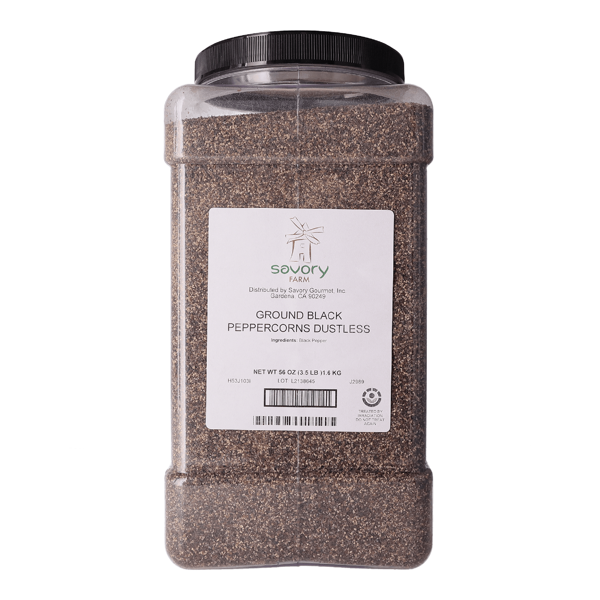 Black Peppercorn Ground Dustless - Savory Gourmet
