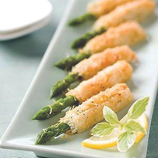 Asparagus Roll Up w/ Asiago & Blue Cheese - Savory Gourmet